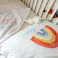 Rainbow Pastels Doodle Font Build Your Own Personalized Twin Bedding Set – Sheets & Pillowcase Options