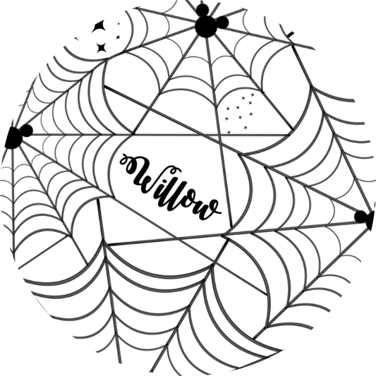 Spooky Webs Halloween Personalized Changing Pad Cover