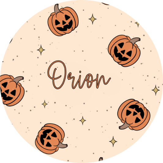 Pumpkin Halloween Personalized Changing Pad Cover