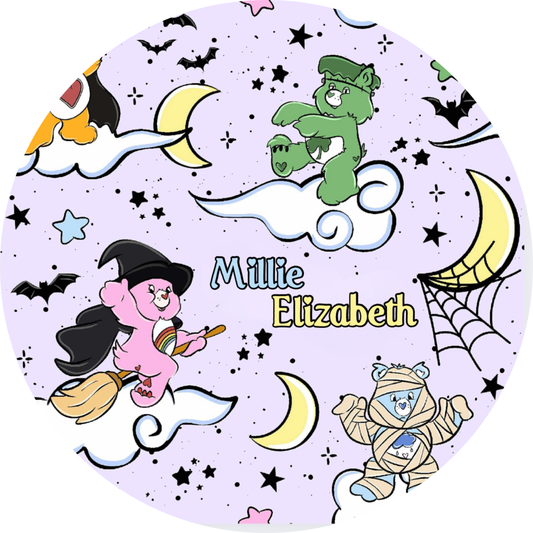 Scare Bears Halloween Personalized Changing Pad Cover