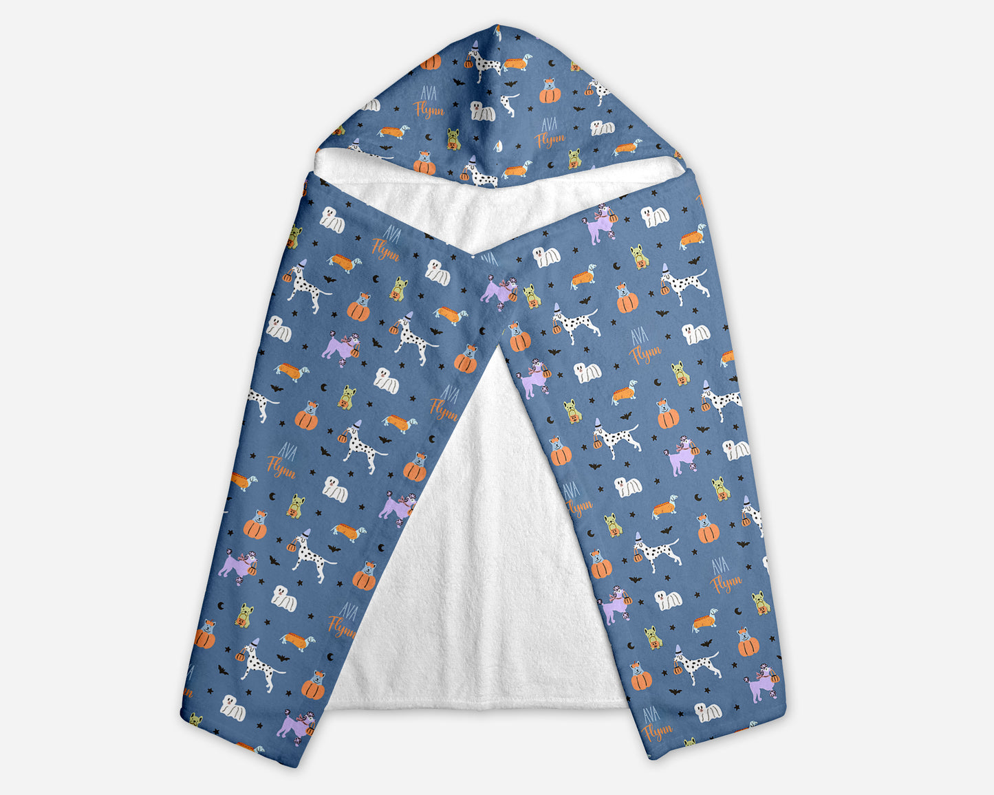 Halloween Pups Personalized Hooded Towel