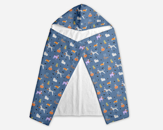 Halloween Pups Personalized Hooded Towel