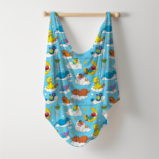 Snoozy Street Personalized Name Swaddle