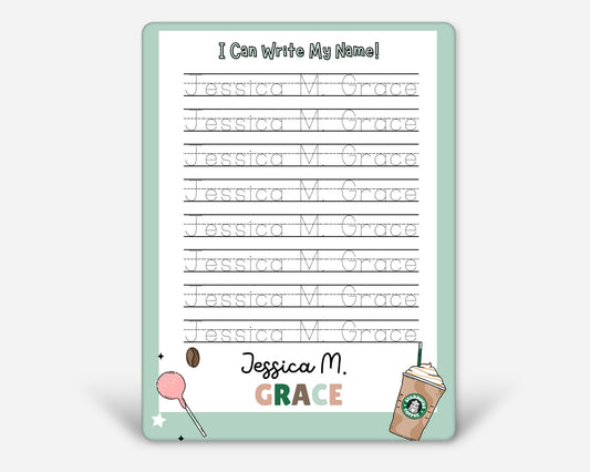 Kids Personalized Whiteboard | Cocoa & Cake Pops Name Board