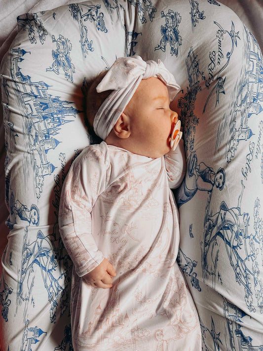 Tale As Old As Time Pink Personalized Name Infant Gown