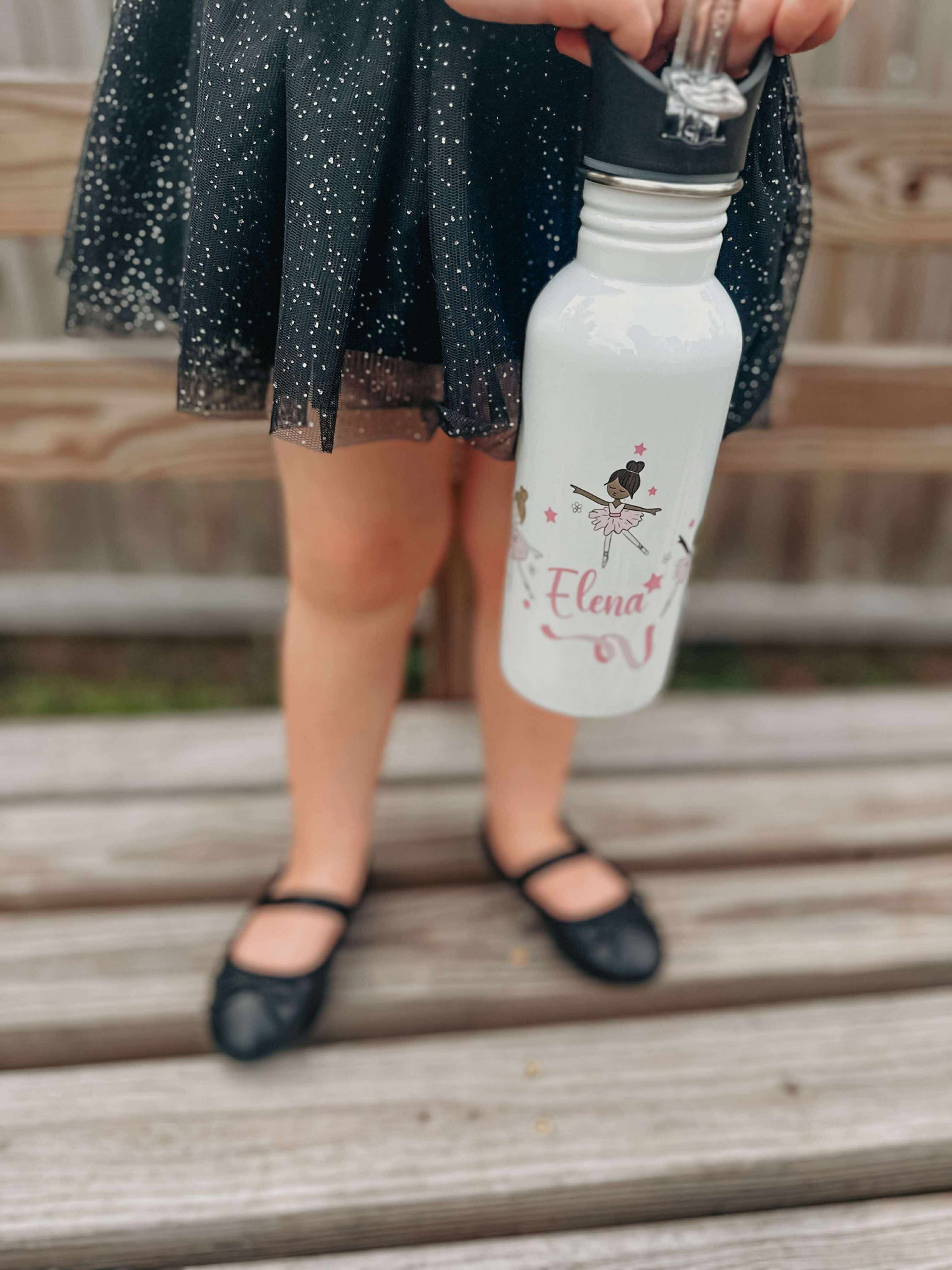 Ballerina Personalized Kids Water Bottle