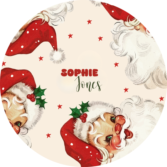 Old Saint Nick Christmas Personalized Changing Pad Cover