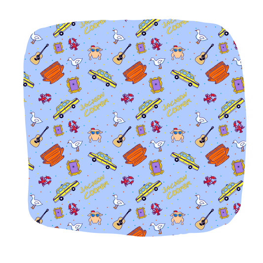 Besties on Blue Personalized Hooded Towel