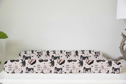 Say My Name 3X Halloween Personalized Changing Pad Cover