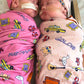 Besties Personalized Name Swaddle Blanket