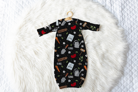 Green Thumb Personalized Name Infant Gown