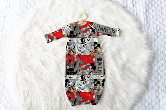 Don't Lose Your Head Halloween Personalized Name Infant Gown