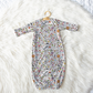 Girl Vibes Only Personalized Name Infant Gown