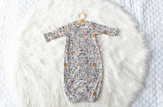 Girl Vibes Only Personalized Name Infant Gown