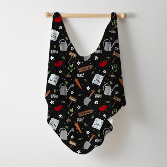 Green Thumb Personalized Name Swaddle