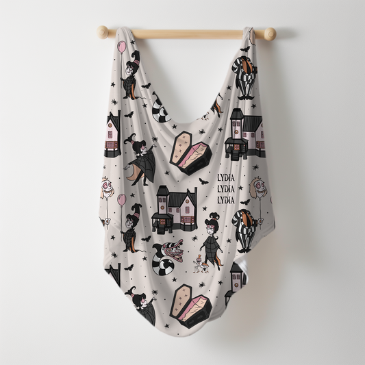 Say My Name 3X Halloween Personalized Name Swaddle Blanket