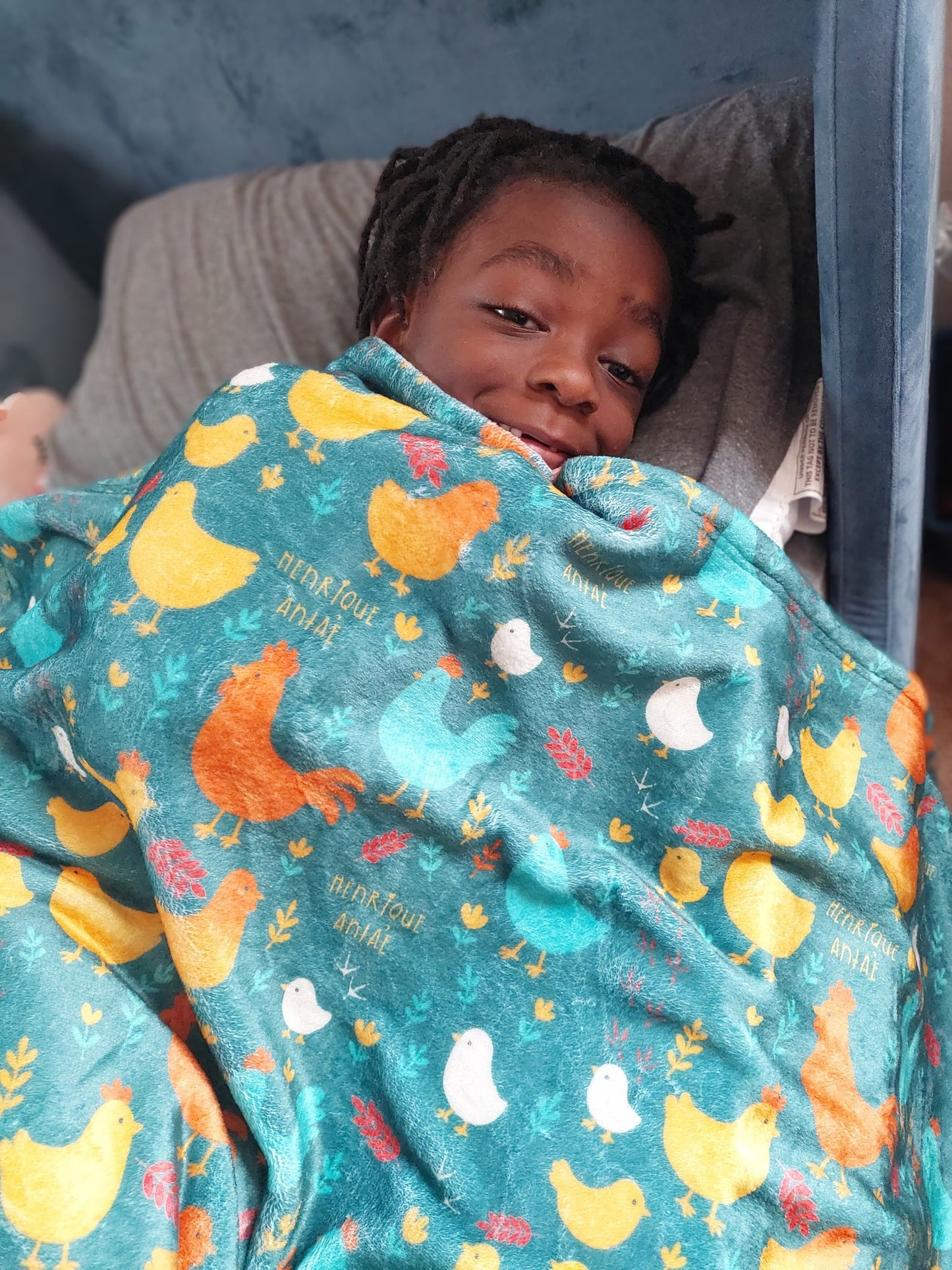 Cluck & Bloom Personalized Minky Blanket