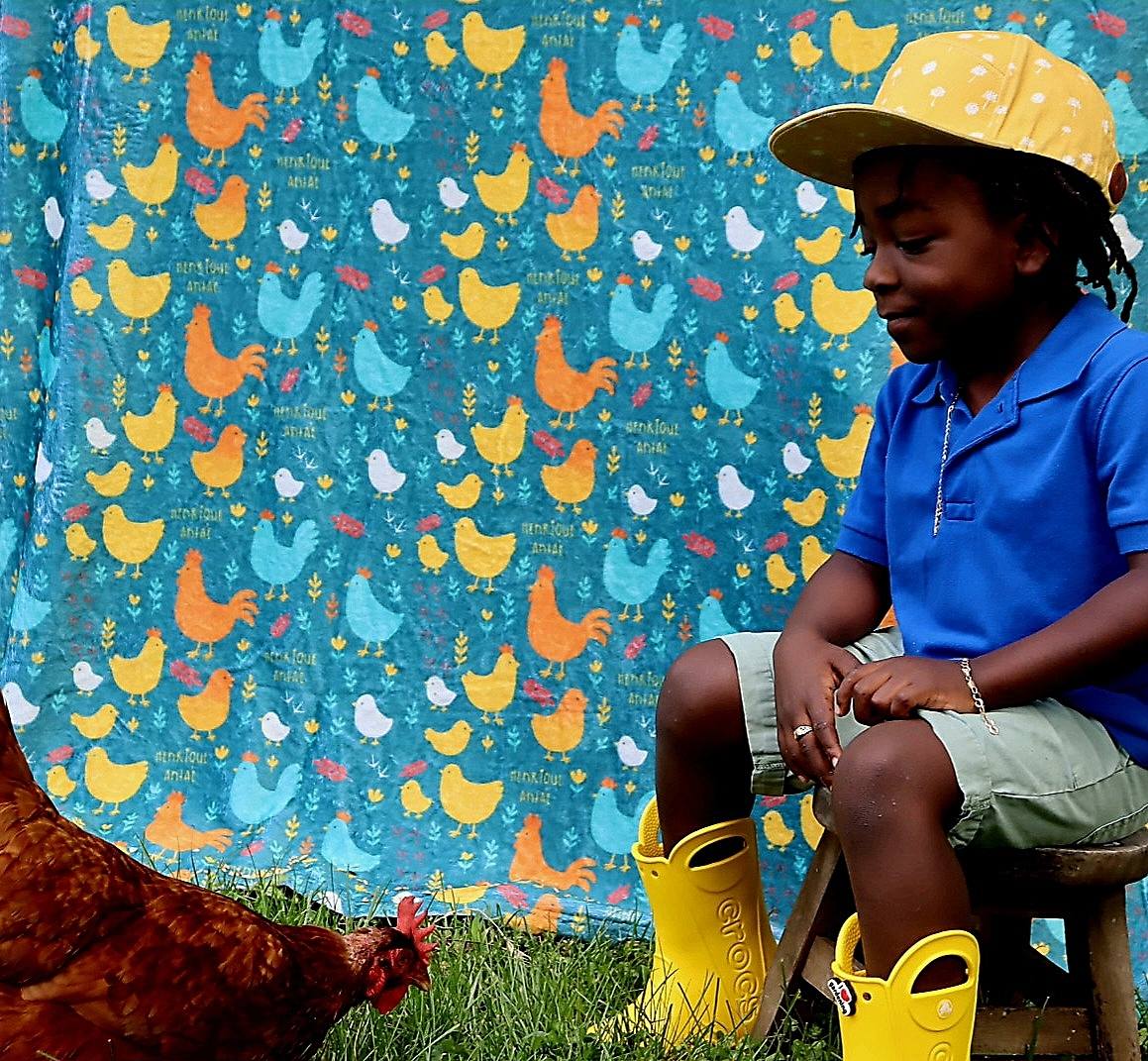 Cluck & Bloom Personalized Minky Blanket