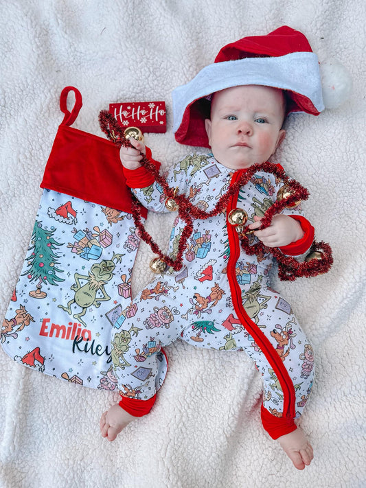 Mean But Merry Personalized Christmas Stocking