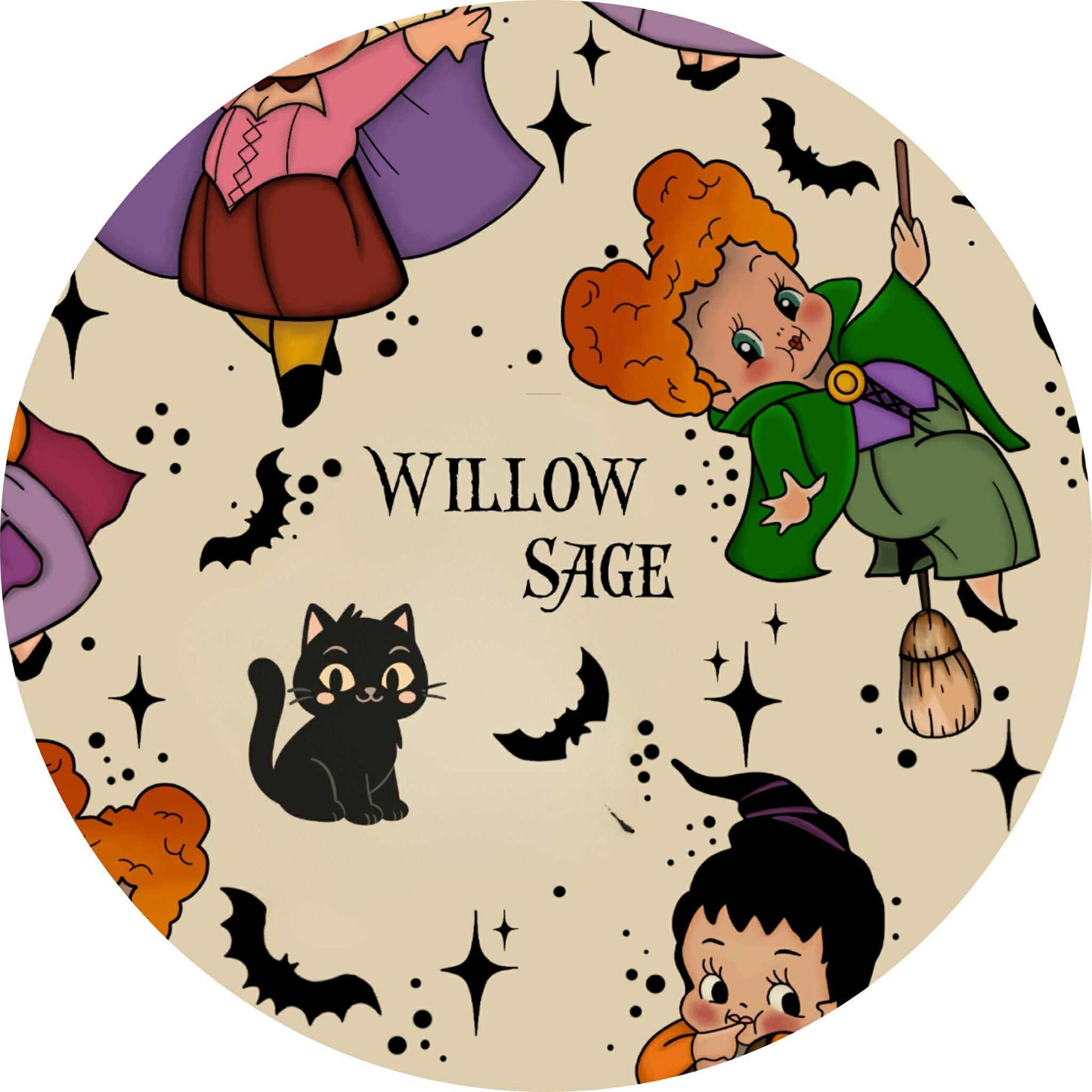 Little Witches Halloween Personalized Name Infant Gown