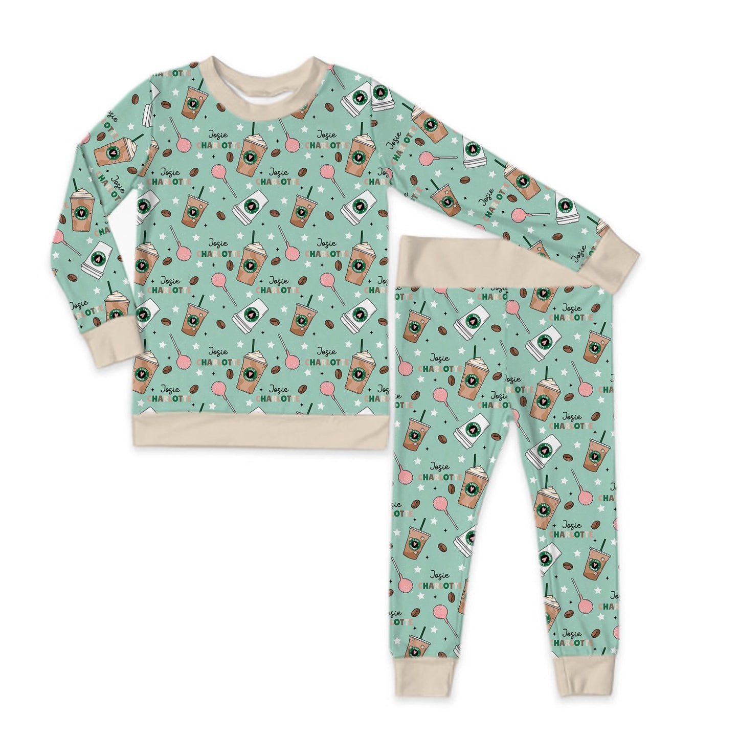 Cocoa & Cake Pops Personalized Jersey Jams – Two-Piece Loungewear Set