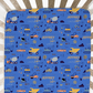 Boy Construction Personalized Crib Sheet