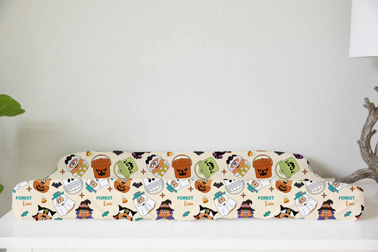 Boo Buckets Halloween Personalized Changing Pad Cover