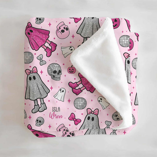 Scary Cute Halloween Personalized Minky Blanket