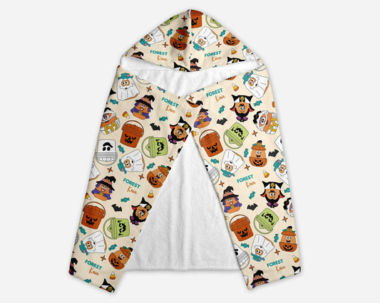 Boo Buckets Halloween Personalized Hooded Towel