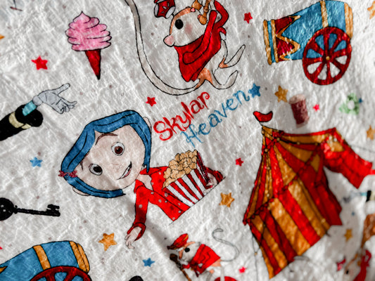 Button Eyes Personalized Minky Blanket