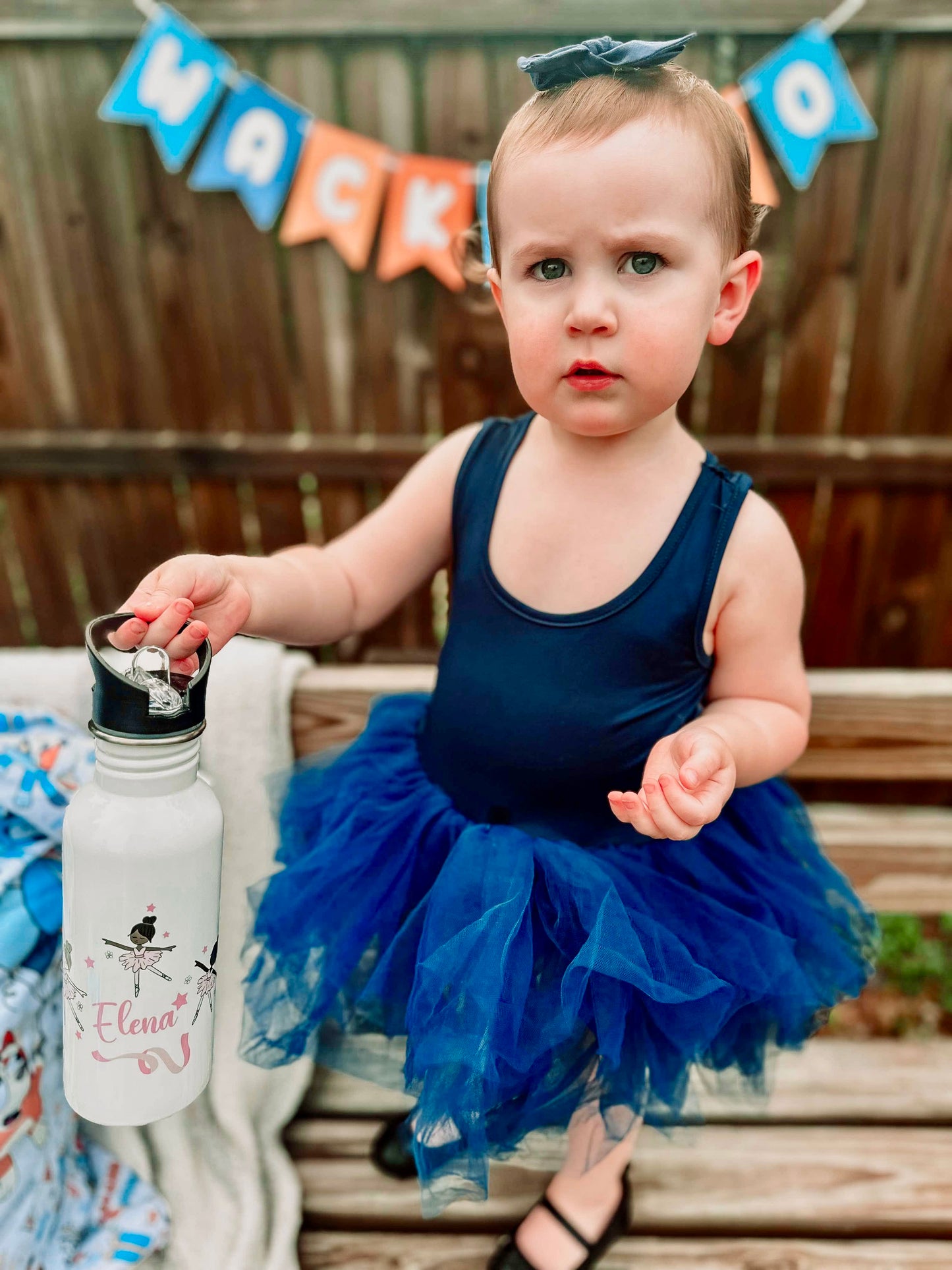 Ballerina Personalized Kids Water Bottle