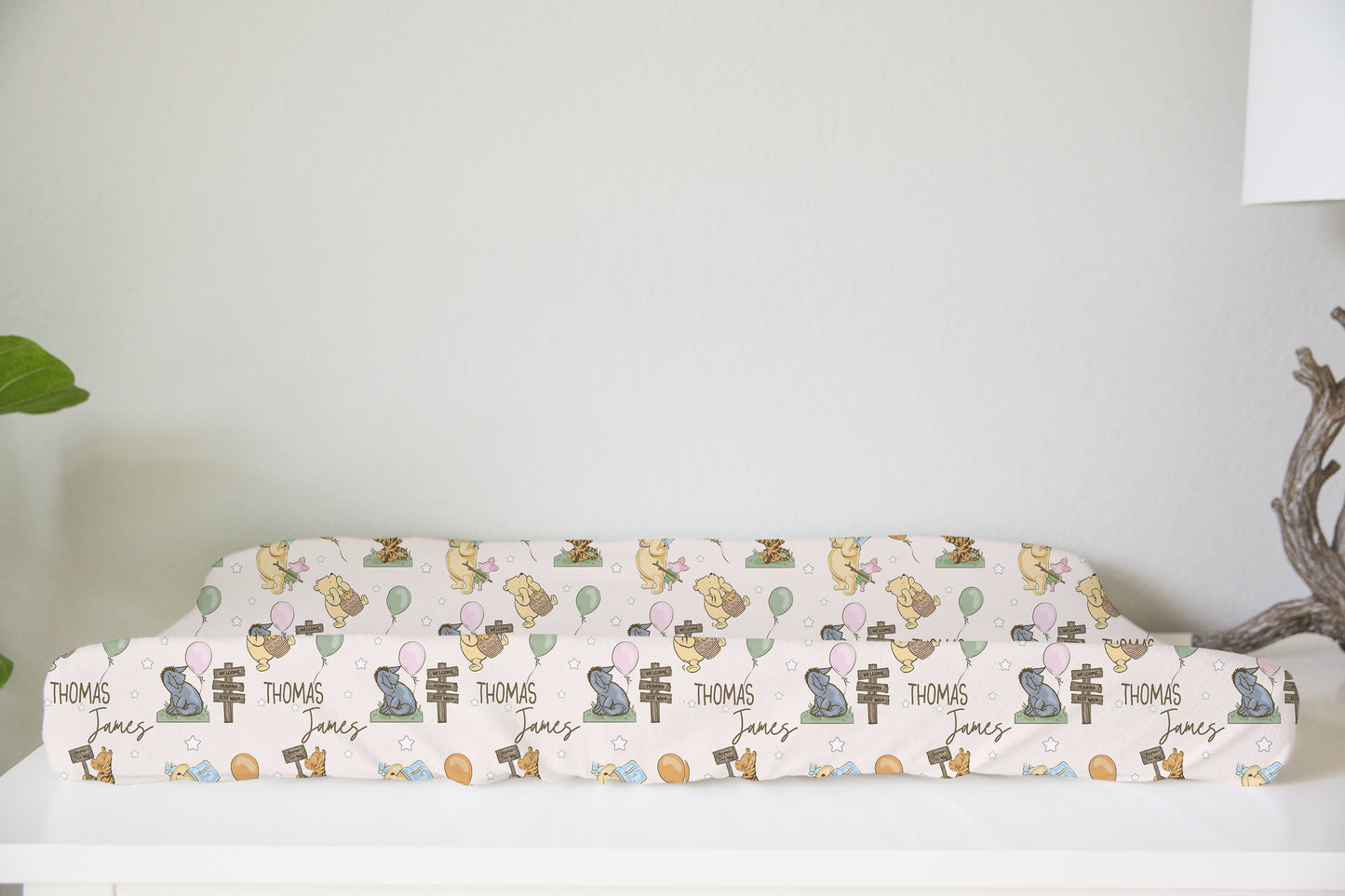 Winnie The Pooh Personalized Changing Pad Cover