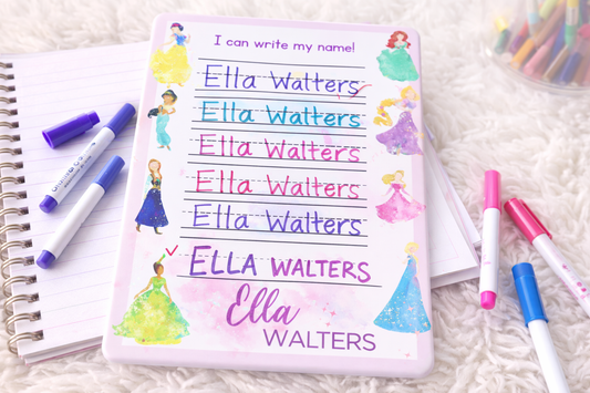Kids Personalized Whiteboard | Watercolor Princess
