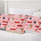 Puppy Love Pink Personalized Sherpa Blanket
