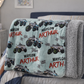 Monster Trucks Personalized Sherpa Blanket