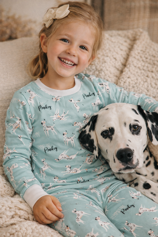 Seeing Spots Personalize Long Sleeve Jersey Jams – Two-Piece Loungewear Set