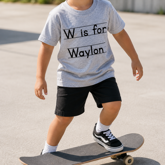 Back To School Personalized My Name Kids Graphic Tee  | Multiple Colorways