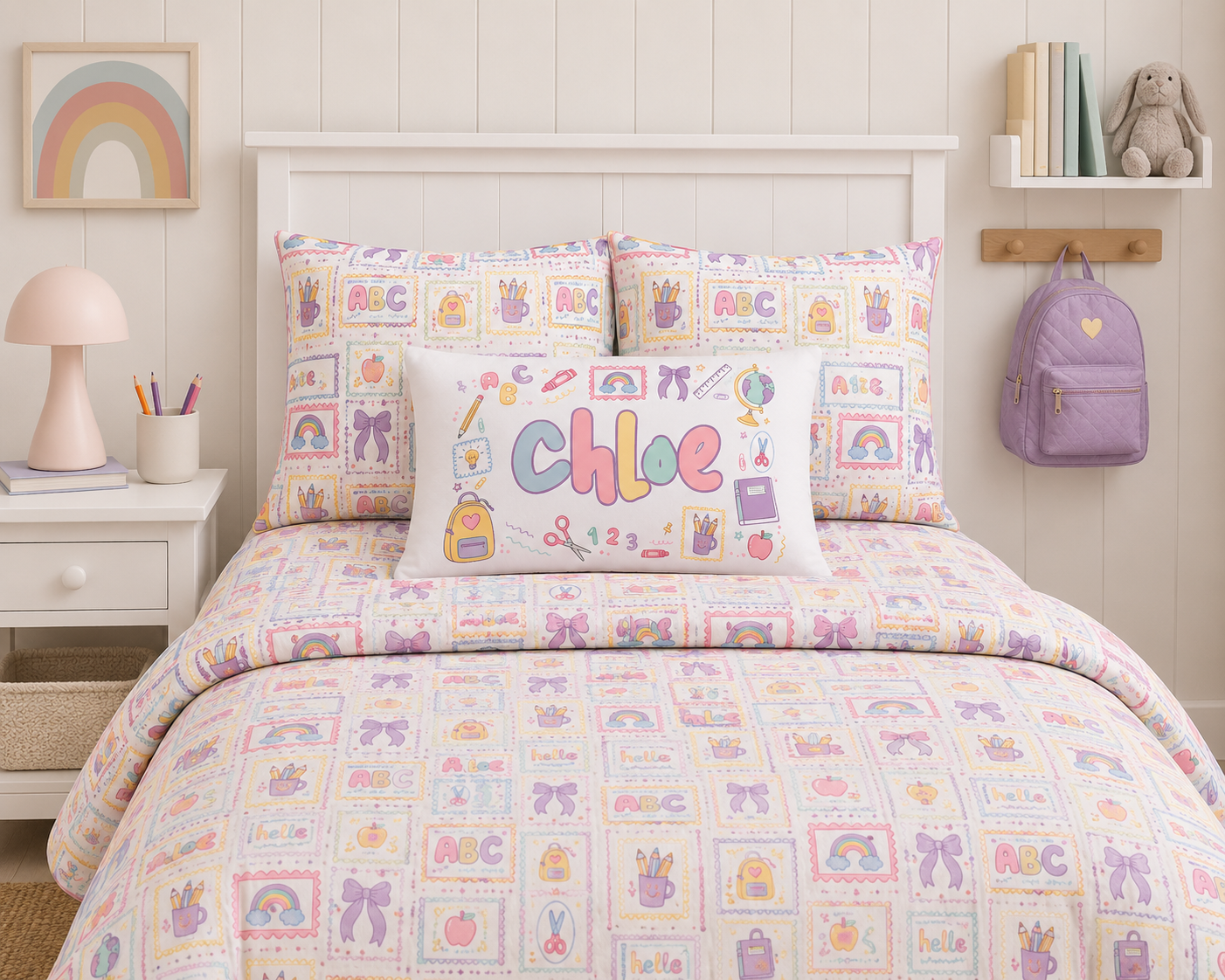 Sweet School Days Personalized Twin Heirloom Bedroom Collection
