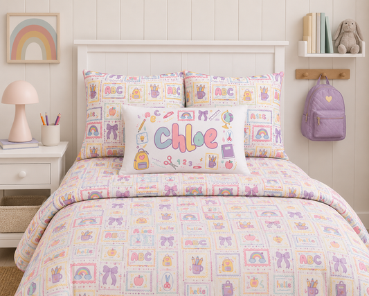 Sweet School Days Personalized Twin Heirloom Bedroom Collection