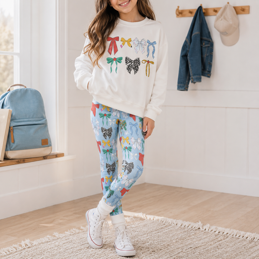 Personalized Kids Leggings | Books & Bows