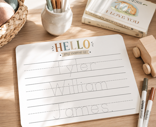 Kids Personalized Whiteboard | Hello My Name is