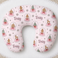 Winter Globes Christmas Personalized Baby Name Nursing Pillow Cover