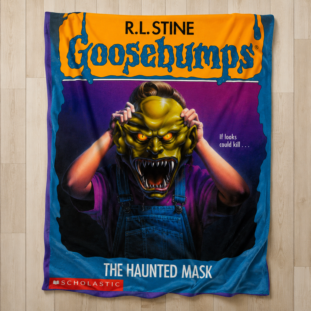 Goosebumps Books Halloween Minky Blanket
