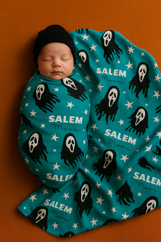 Don't Hang Up Halloween Personalized Name Swaddle