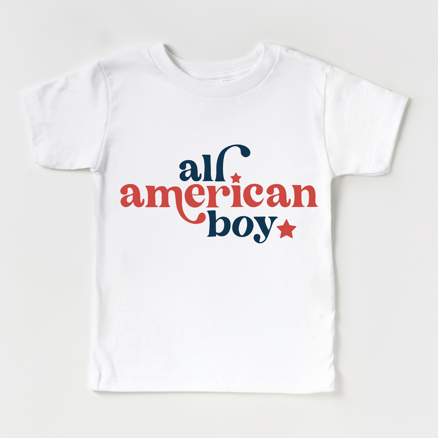 All American Boy Kids Graphic Tee  | White