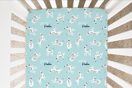 Seeing Spots Personalized Crib Sheet