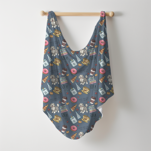 Gilmore Girl Personalized Name Swaddle Blanket