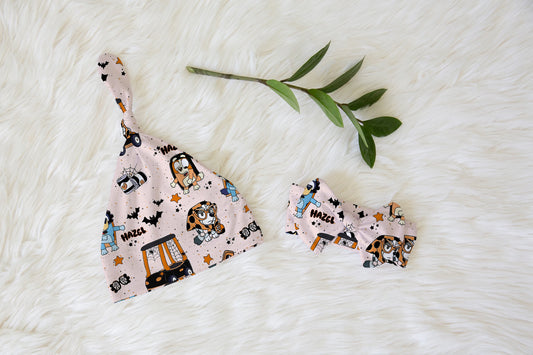 Nice Costume Rita Halloween Personalized Knotted Newborn Hat & Bow Headband