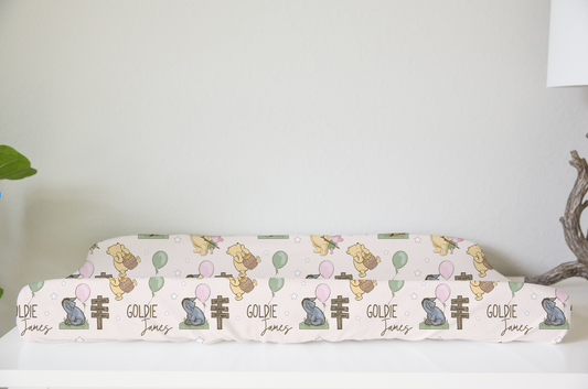 Hundred Acre Woods Personalized Changing Pad Cover