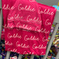 Solid Color Doodle Font Personalized Name Swaddle